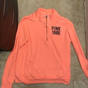 VS pink 1/4 zip pullover